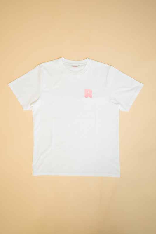 T-shirt ICONIQUE – BLANC & ROSE