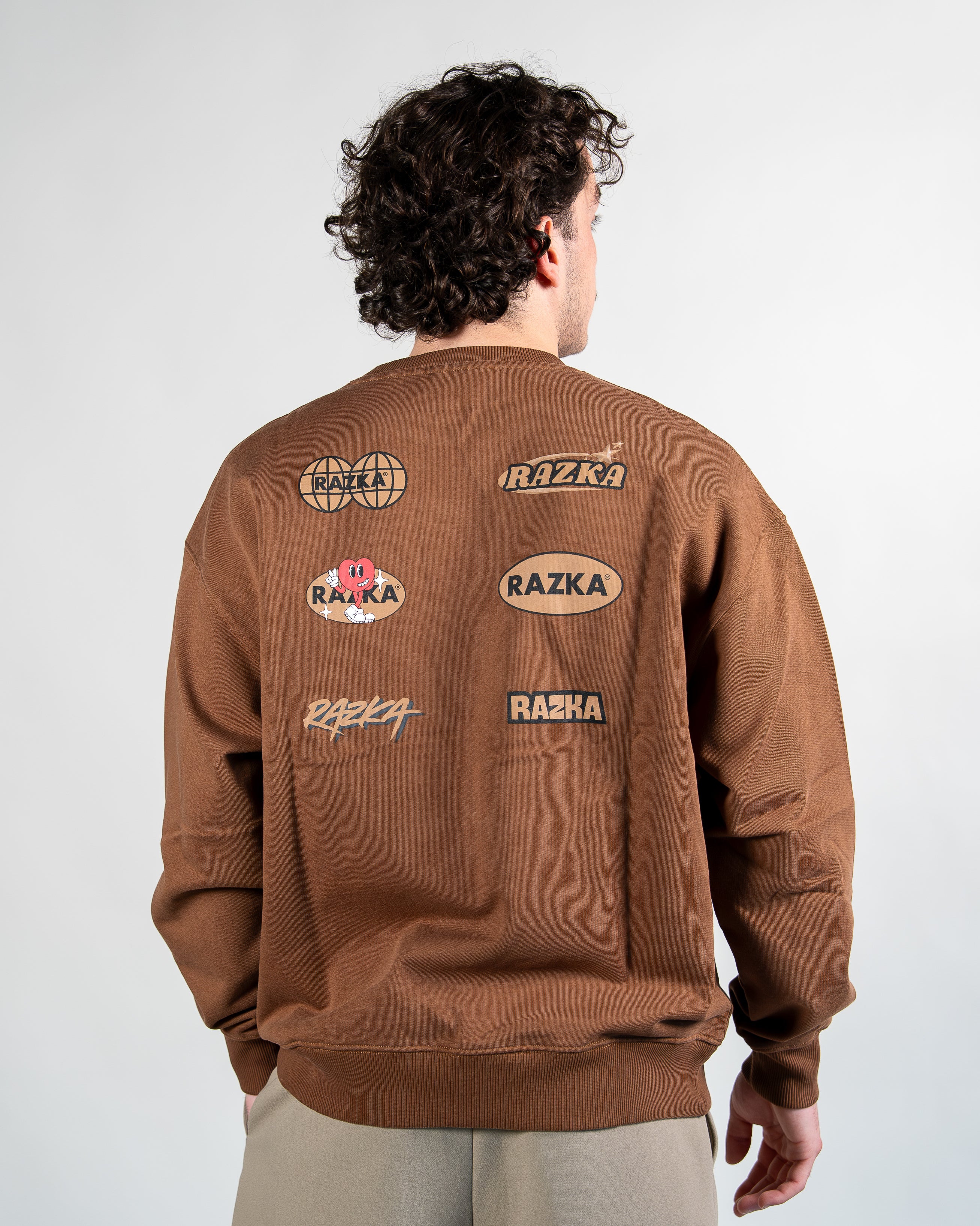 Pull OVERSIZE OLD LOGO - MARRON
