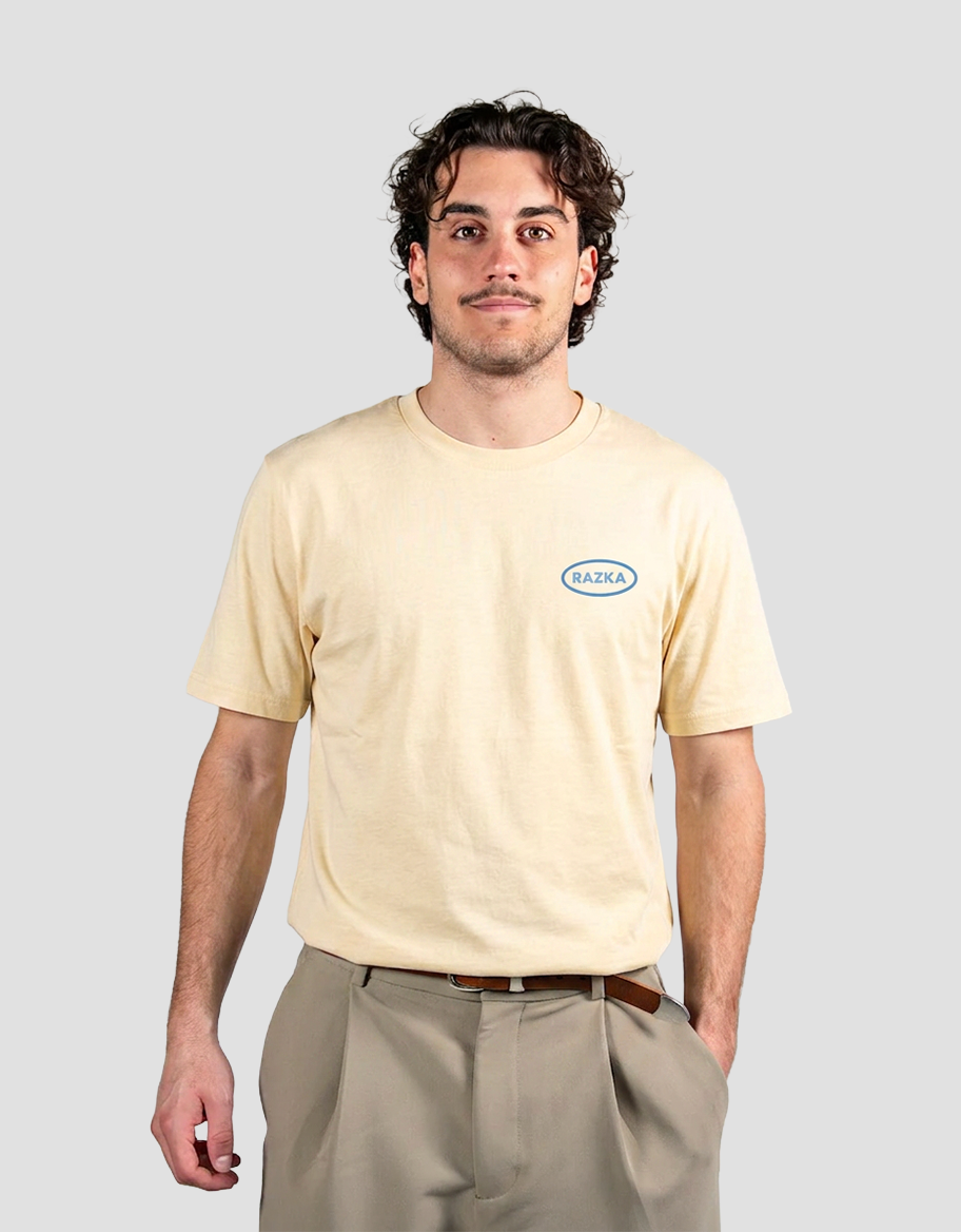 T-shirt RAZKA SUMMER BEIGE/BLEU