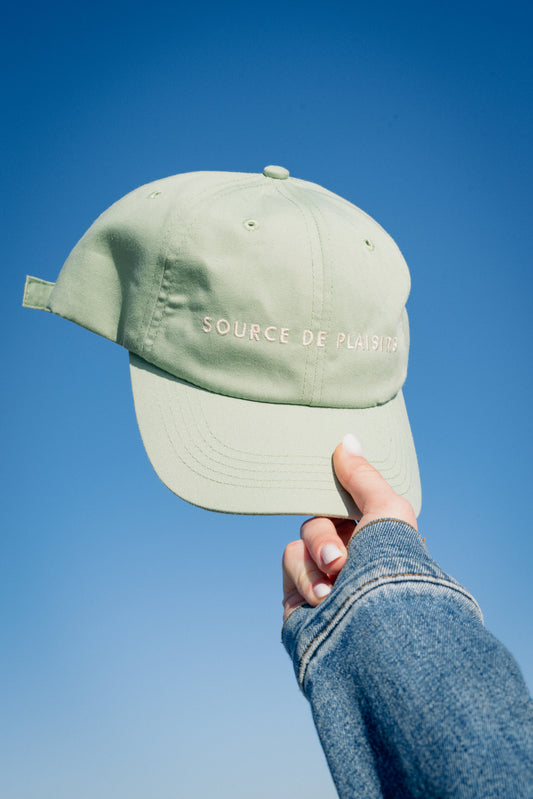 CASQUETTE « SOURCE DE PLAISIRS » VERTE