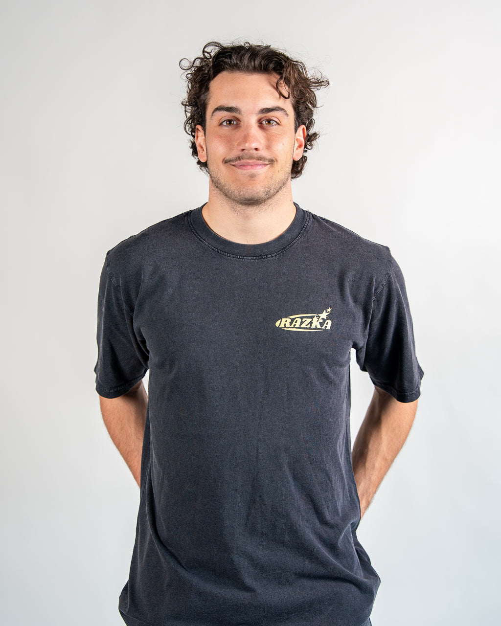 T-shirt LOGO OLD SCHOOL - GRIS CHINÉ