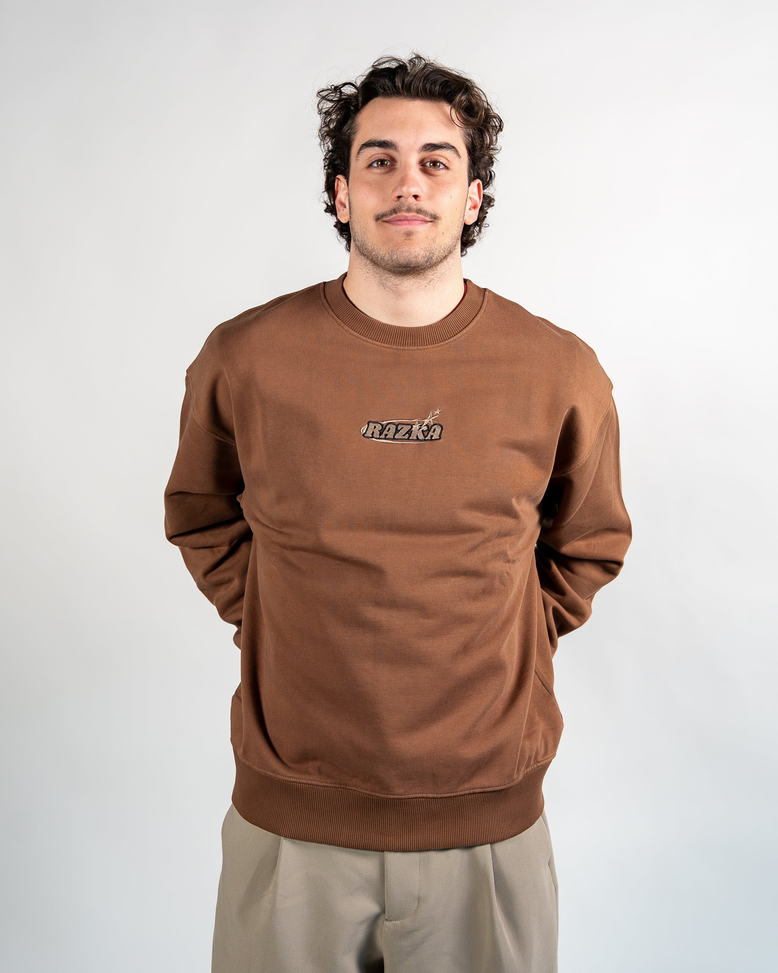 Pull OVERSIZE OLD LOGO - MARRON