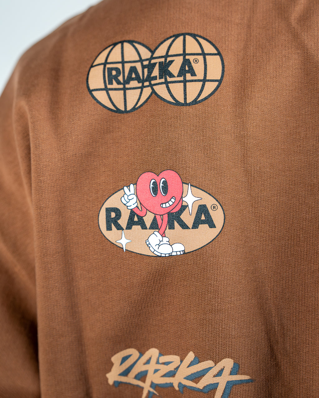 Pull OVERSIZE OLD LOGO - MARRON