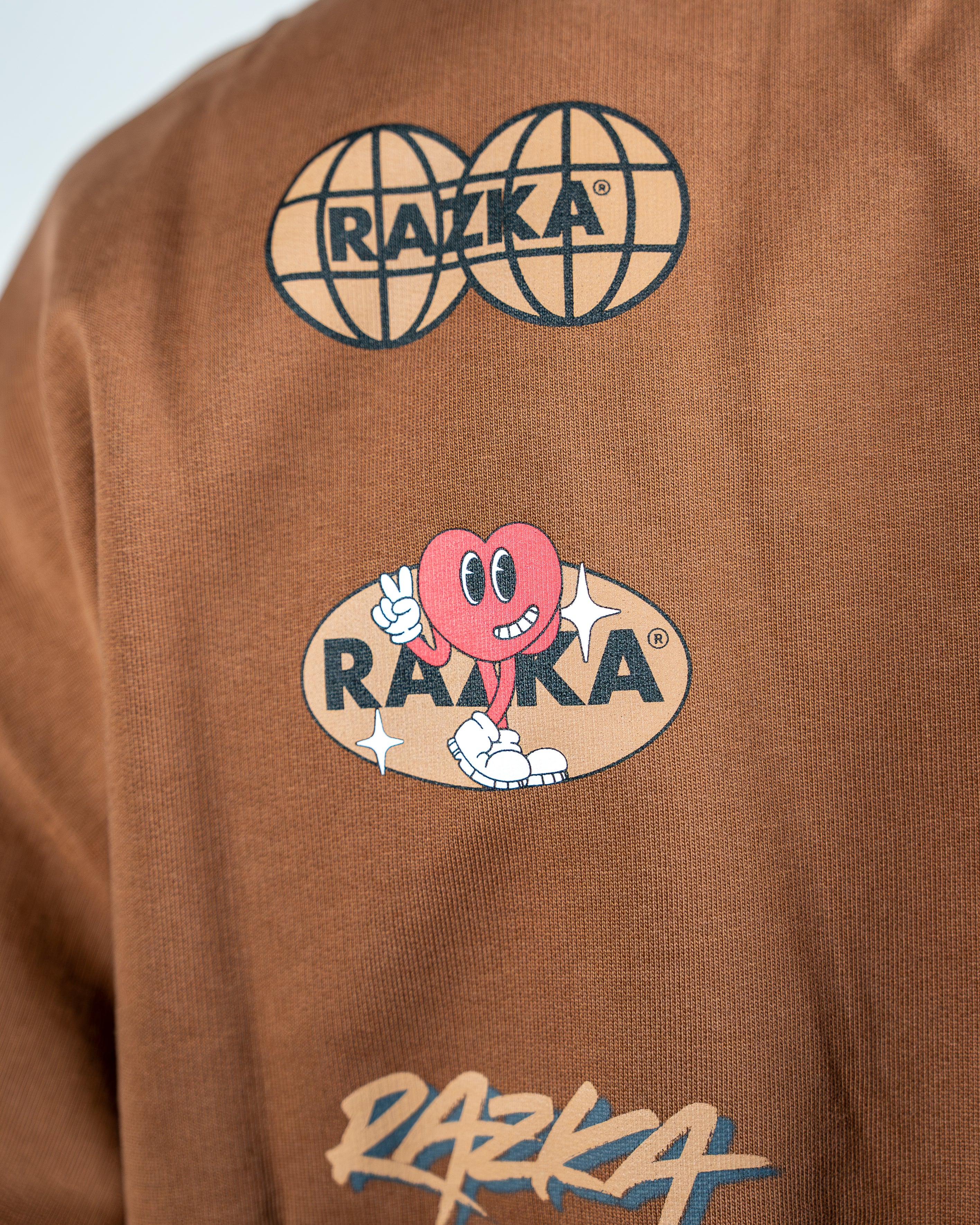 Pull OVERSIZE OLD LOGO - MARRON
