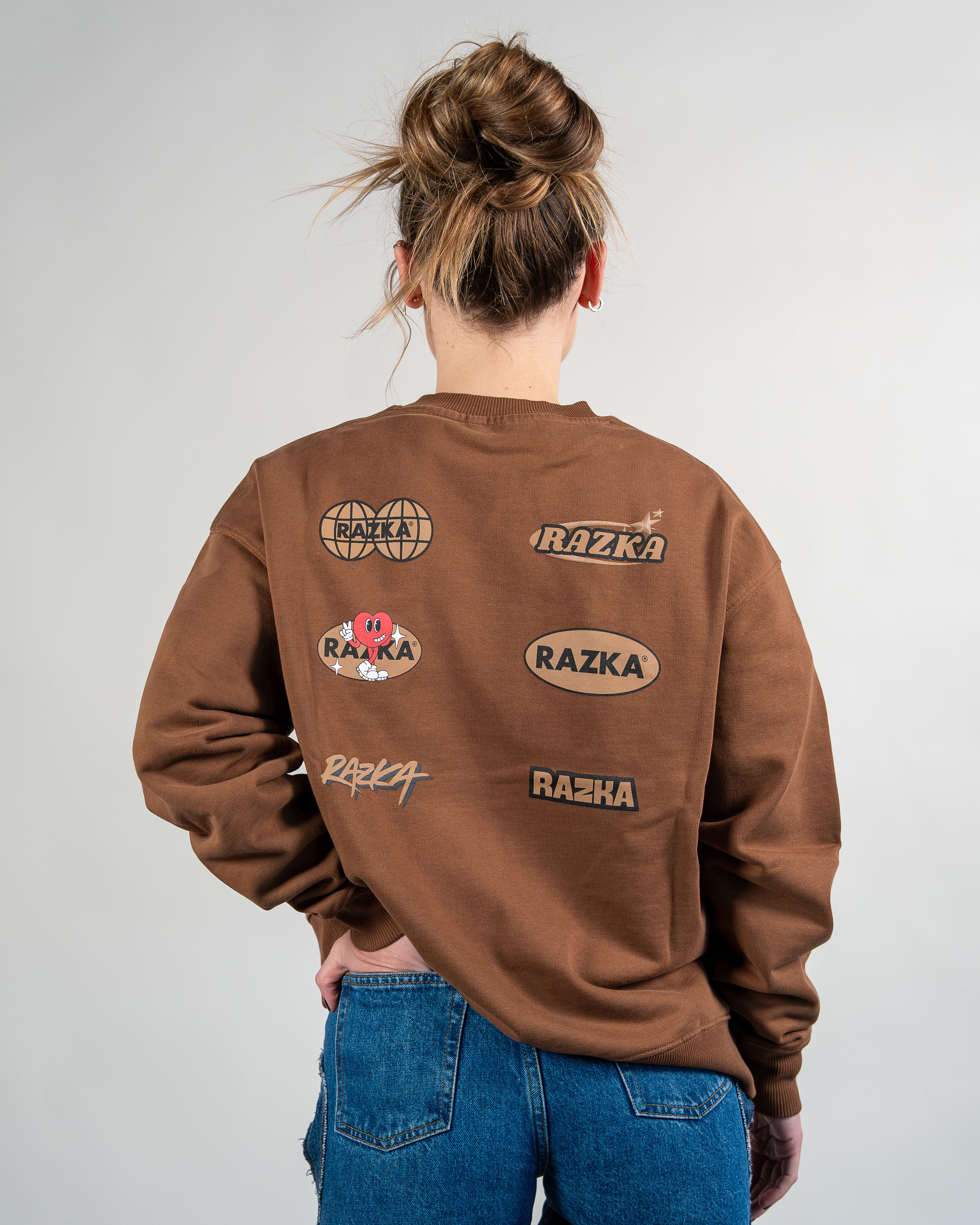 Pull OVERSIZE OLD LOGO - MARRON