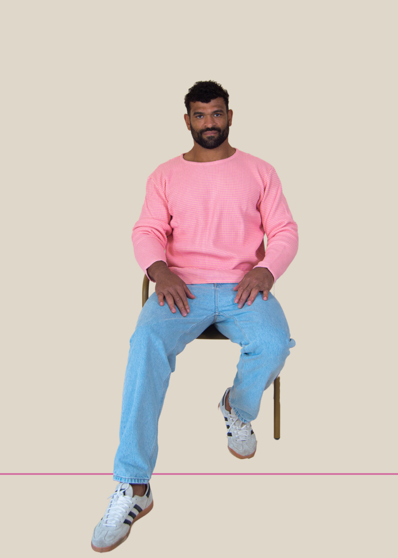 The pink sweater