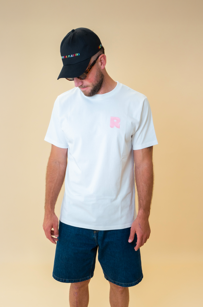 T-shirt ICONIQUE – BLANC & ROSE