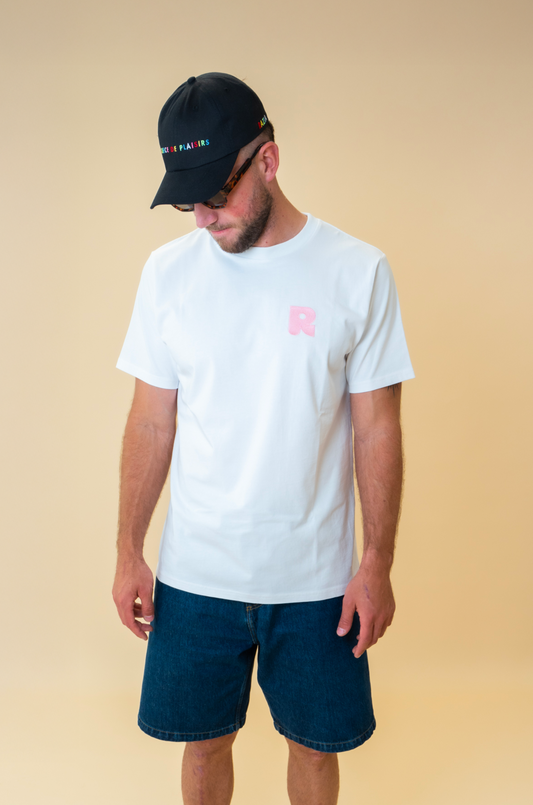 T-shirt ICONIQUE – BLANC & ROSE