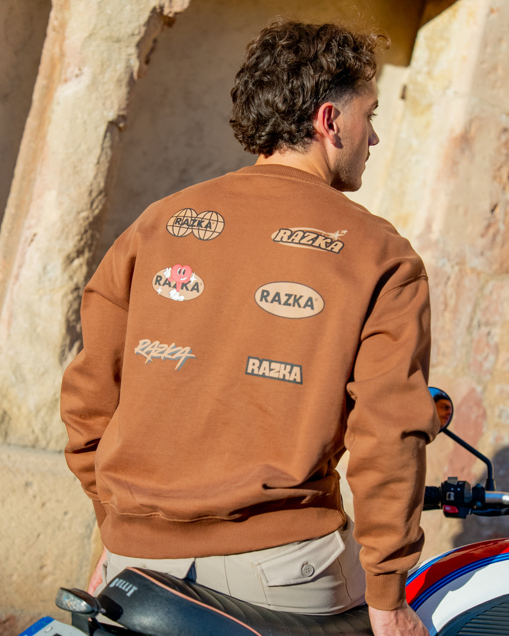 Pull OVERSIZE OLD LOGO - MARRON