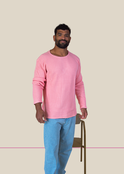 The pink sweater